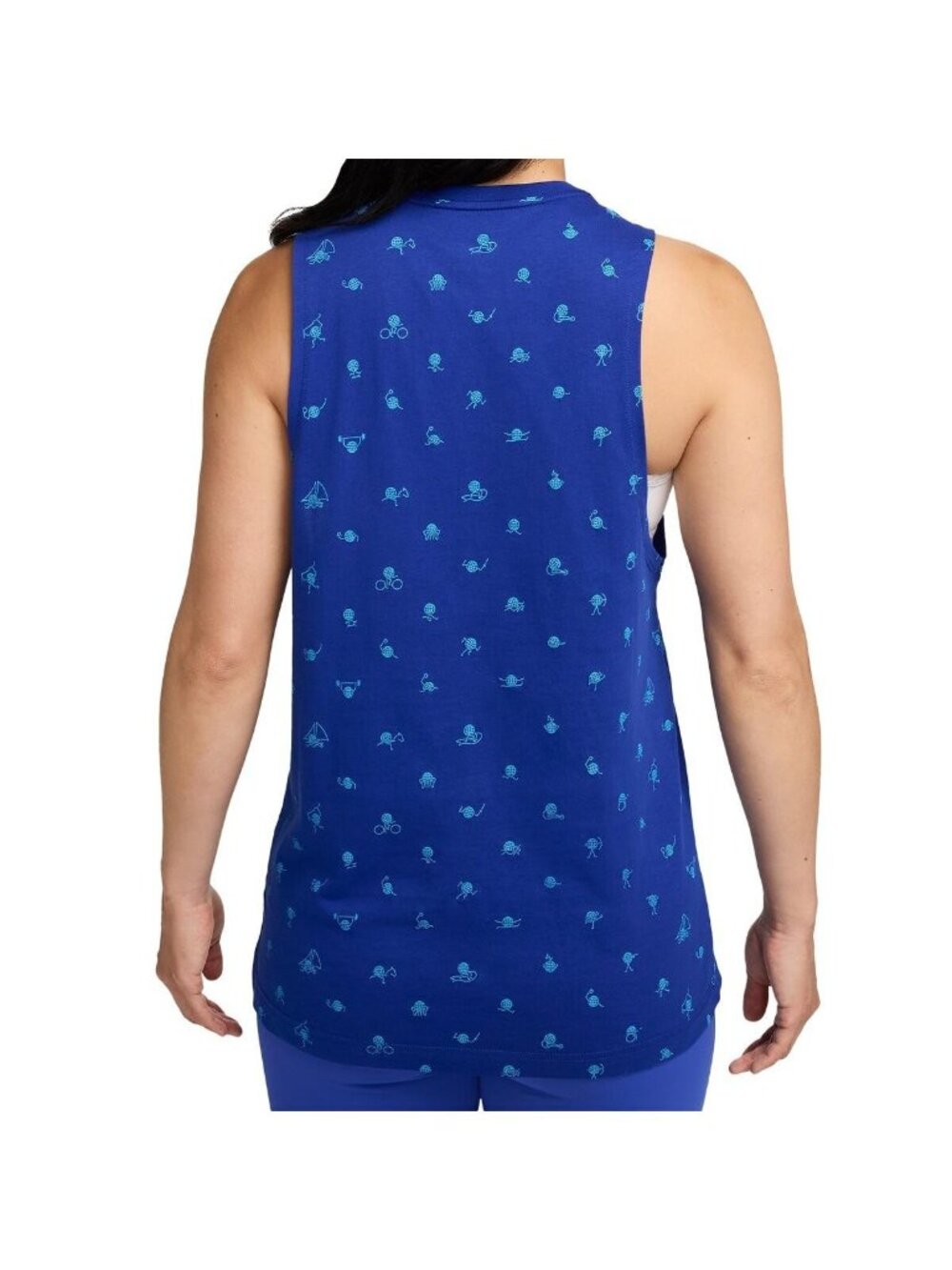 Women's Nike Blue Team USA Icon Allover Print Muscle Tank Top Small New with Tag - Picture 2 of 4